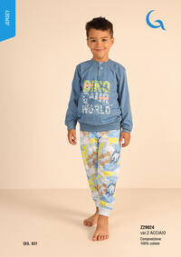 CHILDREN'S PAJAMAS M/L Z20024 Tellini S.r.l. Wholesale Clothing